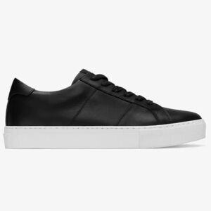 GREATS The Royale Black leather lace up sneakers Sz 9 W‎ New